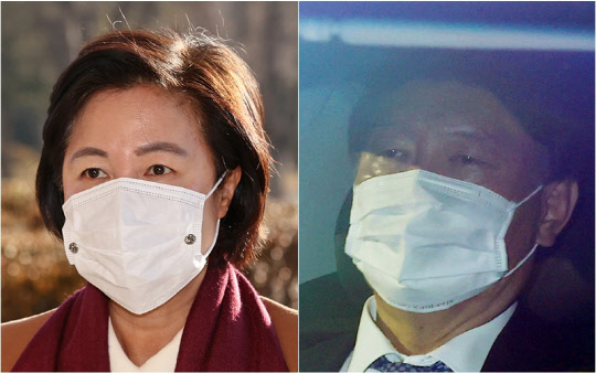 추미애 법무부 장관과 윤석열 검찰총장.   연합뉴스